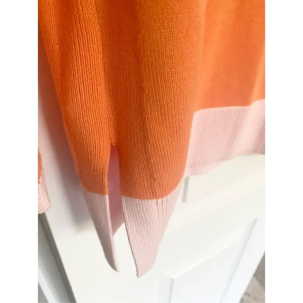 NWT Talbots Orange V Neck Cotton/ Rayon Cardigan Sz Mp